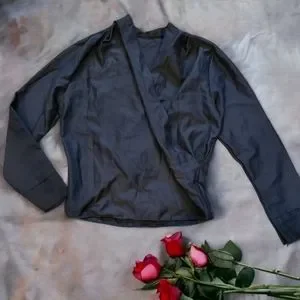 Silk Black long sleeve Shirt.